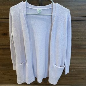 A new day light purple open front cardigan